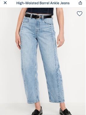 Old Navy High Rise Ankle Barrel Jeans